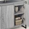 vidaXL Cabinet de salle de bain avec porte Gris Sonoma 90 x 30 x 60 cm
