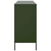 vidaXL Buffet vert olive 100,5x39x79 cm acier