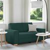 vidaXL Canapé 2 places Vert foncé 120 cm Tissu