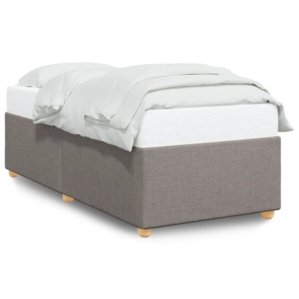vidaXL Cadre de lit sans matelas taupe 90x190 cm tissu
