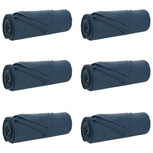 vidaXL Couvertures &agrave; jeter 6 pc Bleu marine 280 x 210 cm 4.74 kg