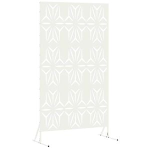 vidaXL &Eacute;cran de confidentialit&eacute; Blanc 100 x 50 x 180 cm Acier