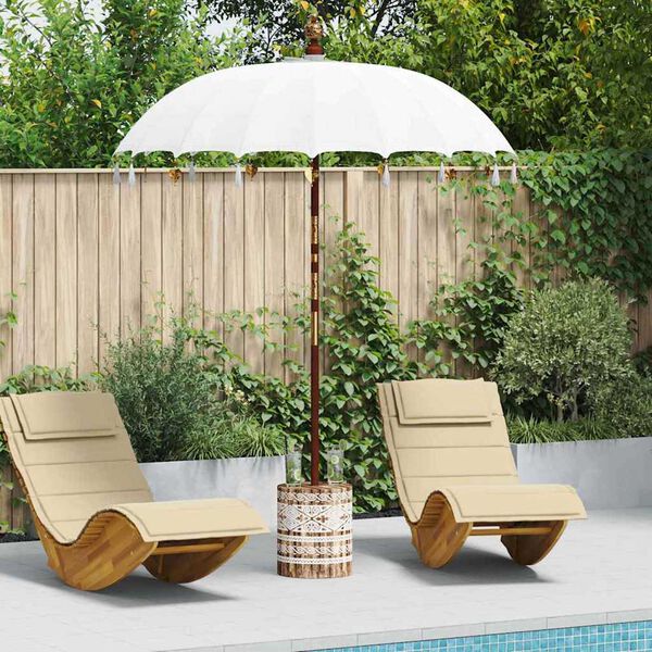vidaXL Parasol balinais avec base 260 180-190 cm
