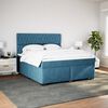vidaXL Sommier &agrave; lattes de lit et matelas bleu 180x200 cm velours