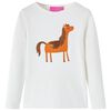 vidaXL T-shirt enfants &agrave; manches longues &eacute;cru 128