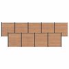 vidaXL Panneau de cl&ocirc;ture 9 pcs WPC et Aluminium Marron