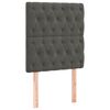 vidaXL Sommier &agrave; lattes de lit et matelas Gris fonc&eacute; 80x200 cm Velours