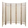 vidaXL Cloison de s&eacute;paration pliable 5 panneaux Bambou et toile 200 cm