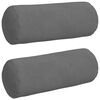vidaXL Coussins d'accent 2 pcs Gris fonc&eacute; &Oslash; 15 x 40 cm