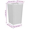 vidaXL Jardini&egrave;res 4 pcs marron 32,5x32,5x57 cm polypropyl&egrave;ne