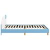 vidaXL Cadre de lit pour enfants avec t&ecirc;te de lit Bleu 80 x 200 cm PU