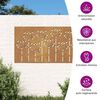 vidaXL D&eacute;coration murale jardin 105x55 cm acier corten design de fleur
