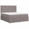 vidaXL Lit boxspring avec matelas Taupe 140 x 200 cm Tissu