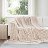 vidaXL Couvertures &agrave; jeter 6 pcs Beige 270 x 240 cm Toison