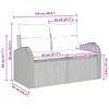vidaXL Canap&eacute; de jardin Noir 124 x 62 x 69cm polyrotin