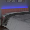 vidaXL T&ecirc;te de lit &agrave; LED Rose 200x5x78/88 cm Velours