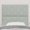 vidaXL T&ecirc;te de lit LED Gris clair 90 cm Cuir synth&eacute;tique