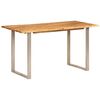 vidaXL Table de salle &agrave; manger 140x70x76 cm Bois d'acacia solide