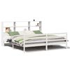 vidaXL Lit biblioth&egrave;que sans matelas blanc 180x200 cm bois pin massif