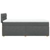 vidaXL Sommier &agrave; lattes de lit avec matelas Gris fonc&eacute; 80x200 cm Tissu