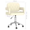 vidaXL Chaise pivotante de salle &agrave; manger Cr&egrave;me Similicuir