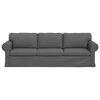 vidaXL Canap&eacute; 210cm Gris fonc&eacute; M&eacute;tал