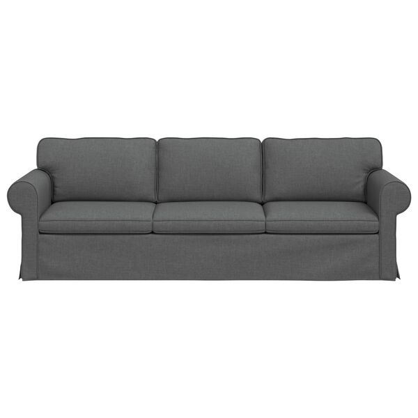 vidaXL Canap&eacute; 210cm Gris fonc&eacute; M&eacute;tал