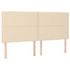 vidaXL Sommier &agrave; lattes de lit avec matelas Cr&egrave;me 200x200 cm Tissu