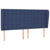 vidaXL T&ecirc;te de lit avec oreilles Bleu 203x23x118/128 cm Tissu