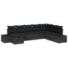 vidaXL Ensemble de canap&eacute; de jardin 8 pc Noir polyrotin