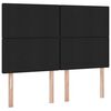 vidaXL Lit avec rangement et LED avec LED Noir 140 x 190 cm Polyester