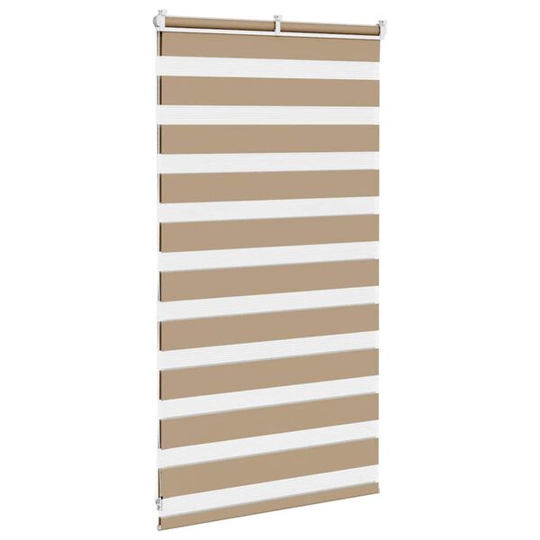 vidaXL Store z&egrave;bre marron sable largeur du tissu 65,9 cm polyester