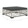 vidaXL Salon de jardin 6 pcs avec coussins r&eacute;sine tress&eacute;e gris