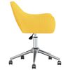 vidaXL Chaises pivotantes &agrave; manger lot de 2 jaune tissu