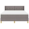 vidaXL Lit &agrave; ressorts avec matelas Taupe 190 x 140 cm Polyester