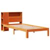 vidaXL Lit biblioth&egrave;que sans matelas cire marron 100x200 cm pin massif