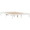 vidaXL Cadre de lit sans matelas blanc 140x190 cm bois de pin massif