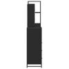 vidaXL Ensemble de meubles salle de bain 4 pcs noir bois d'ing&eacute;nierie