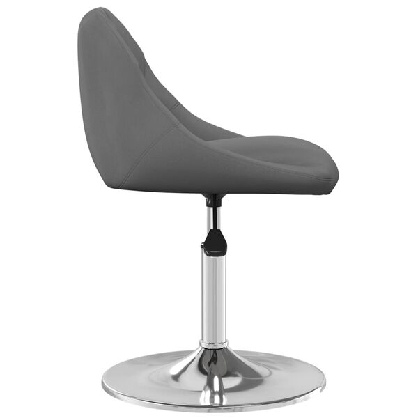 vidaXL Chaises pivotantes &agrave; manger lot de 4 Gris fonc&eacute; Velours