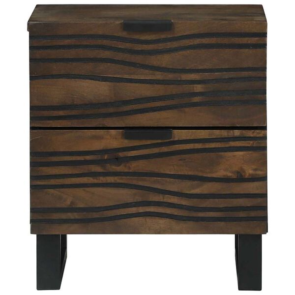 vidaXL Cabinet de chevet Noyer 40 x 33 x 46 cm Bois d'acacia massif