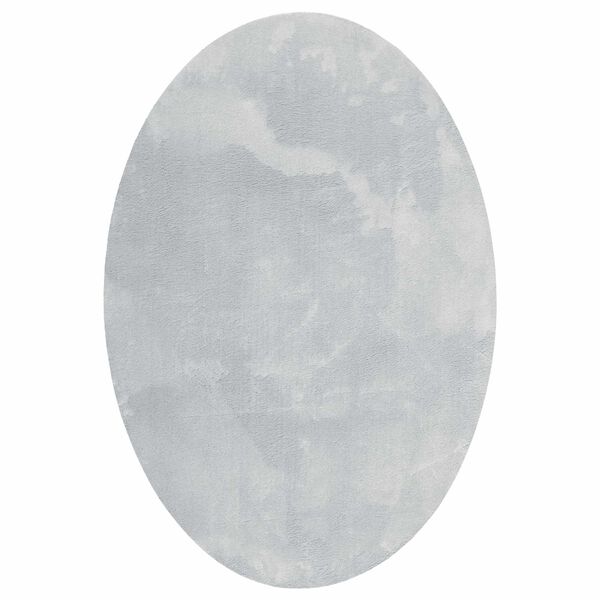vidaXL Tapis de surface ovale HUARTE Gris 120 x 170 cm 100% Polyester