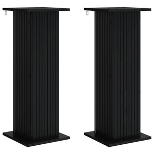 vidaXL Support de Plante 2 pc Noir 30,5 x 30 x 80,5 cm
