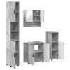 vidaXL Ensemble de mobilier de salle de bain 4 pcs Gris b&eacute;ton