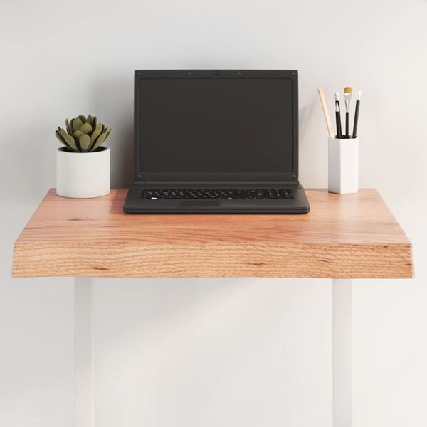 vidaXL Dessus de table bois massif trait&eacute; bordure assortie