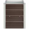 vidaXL Lit sur&eacute;lev&eacute; de jardin Acier galvanis&eacute; 240x40x45 cm Marron