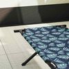 vidaXL Lit de camping pliant Motif de feuille Tissu Oxford