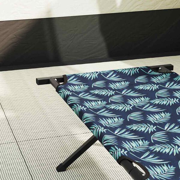 vidaXL Lit de camping pliant Motif de feuille Tissu Oxford