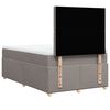 vidaXL Sommier &agrave; lattes de lit avec matelas taupe 120x190 cm tissu