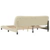 vidaXL Cadre de lit sans matelas Hvar cr&egrave;me 200x200 cm tissu