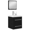 vidaXL Ensemble de mobilier de salle de bain 2 pcs Ch&ecirc;ne noir